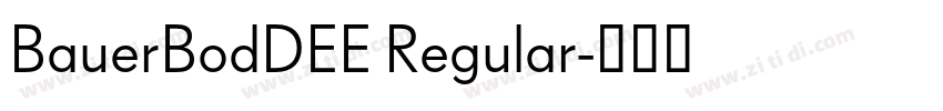 BauerBodDEE Regular字体转换